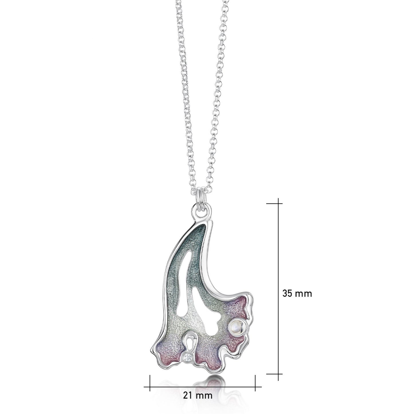 Sheila Fleet: Sea Moss Moonstone & CZ Pendant