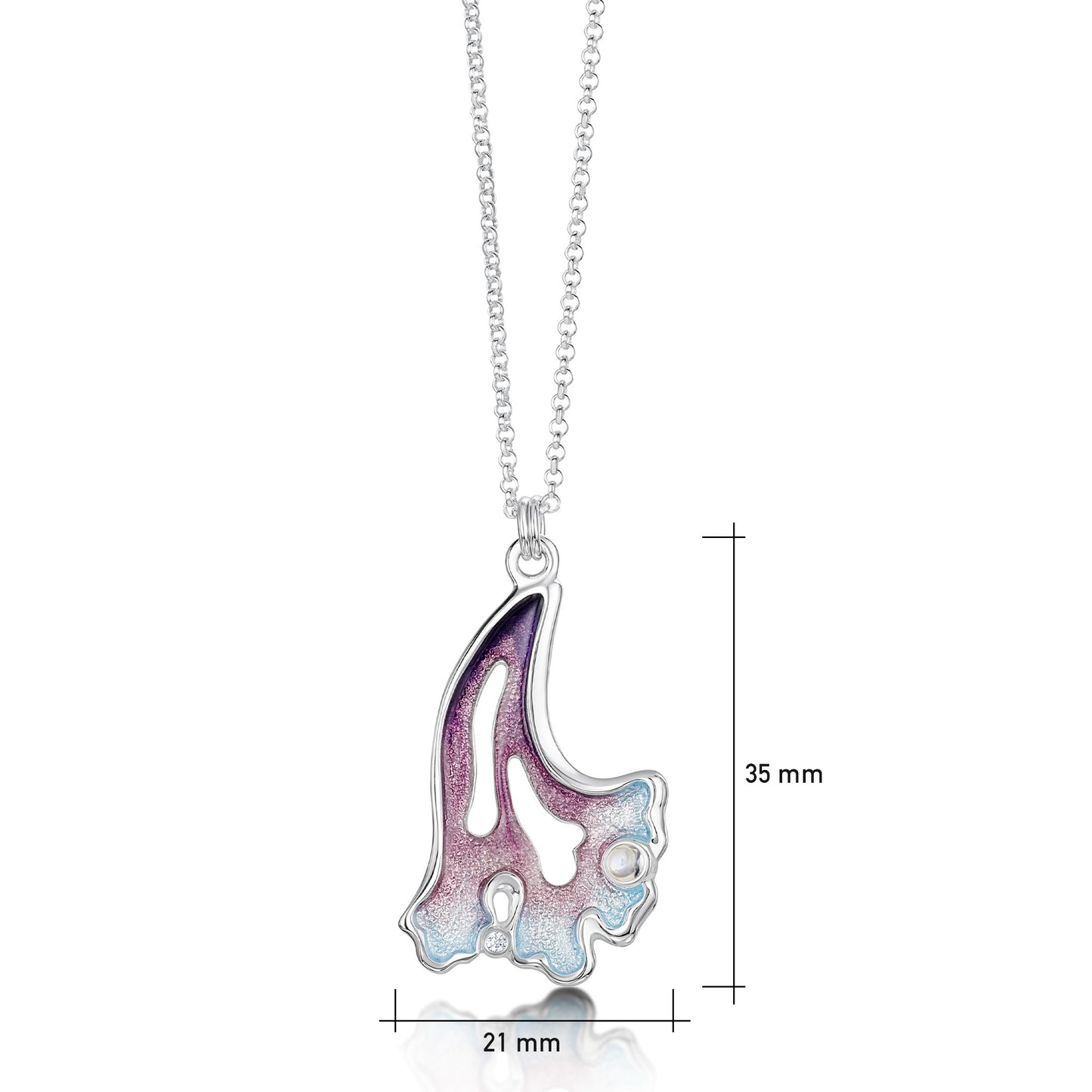 Sheila Fleet: Sea Moss Moonstone & CZ Pendant