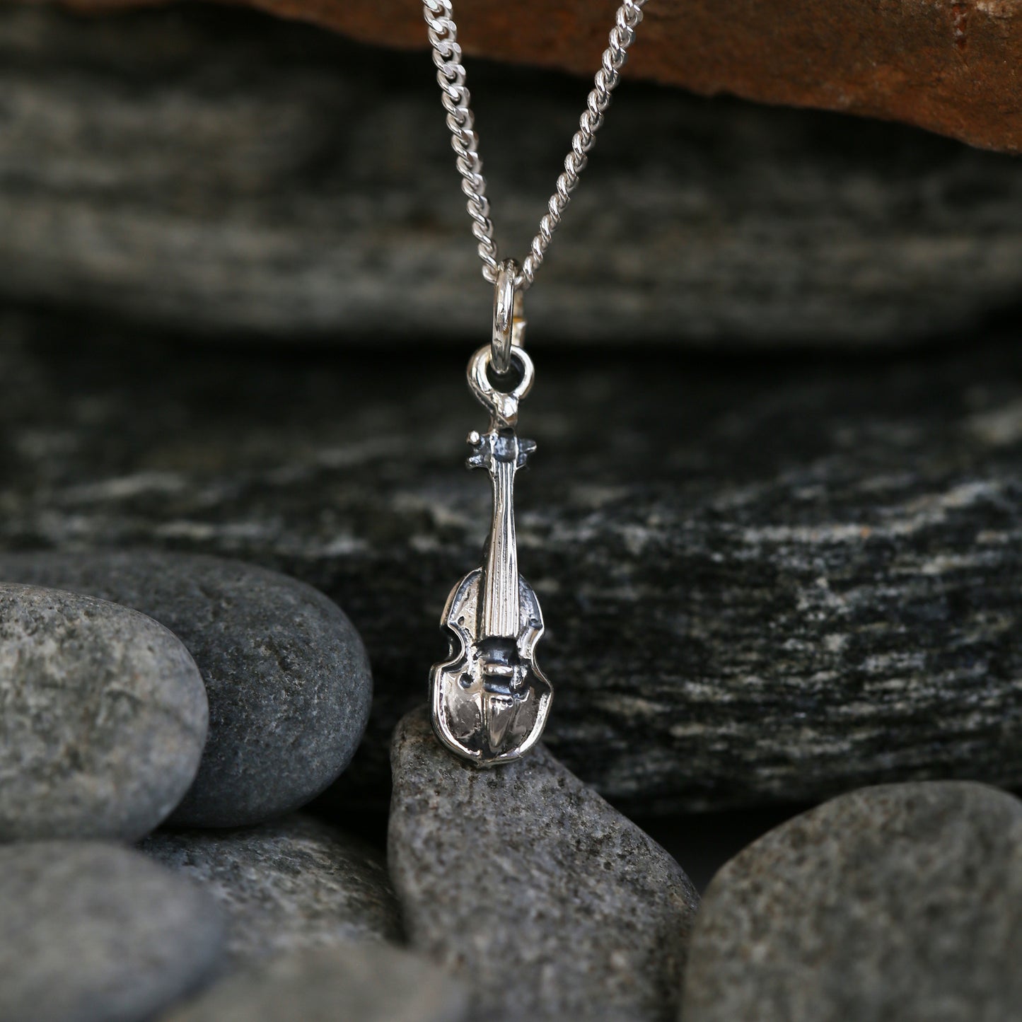 Sheila Fleet: John Rae's Fiddle petite pendant in sterling silver