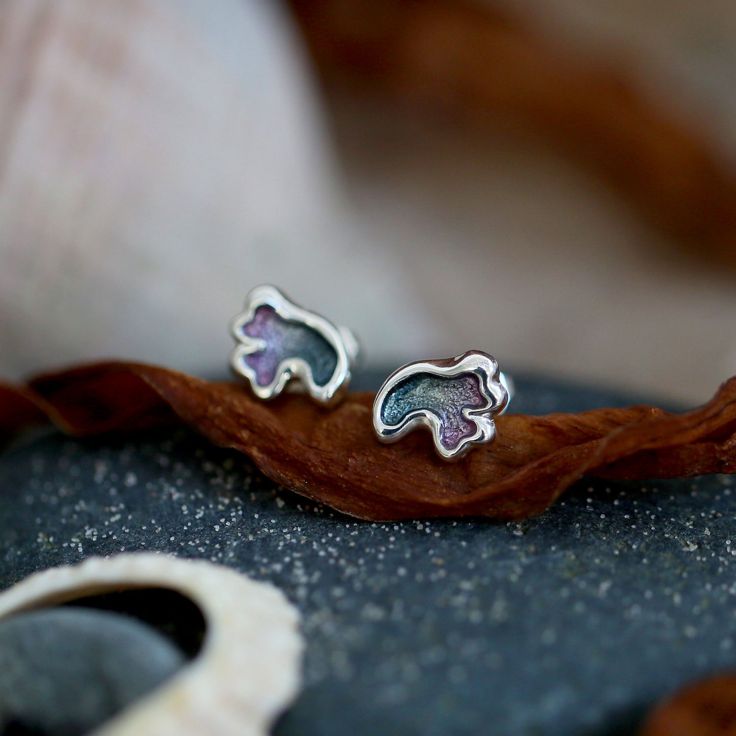 Sheila Fleet: Sea Moss Petite Stud Earrings