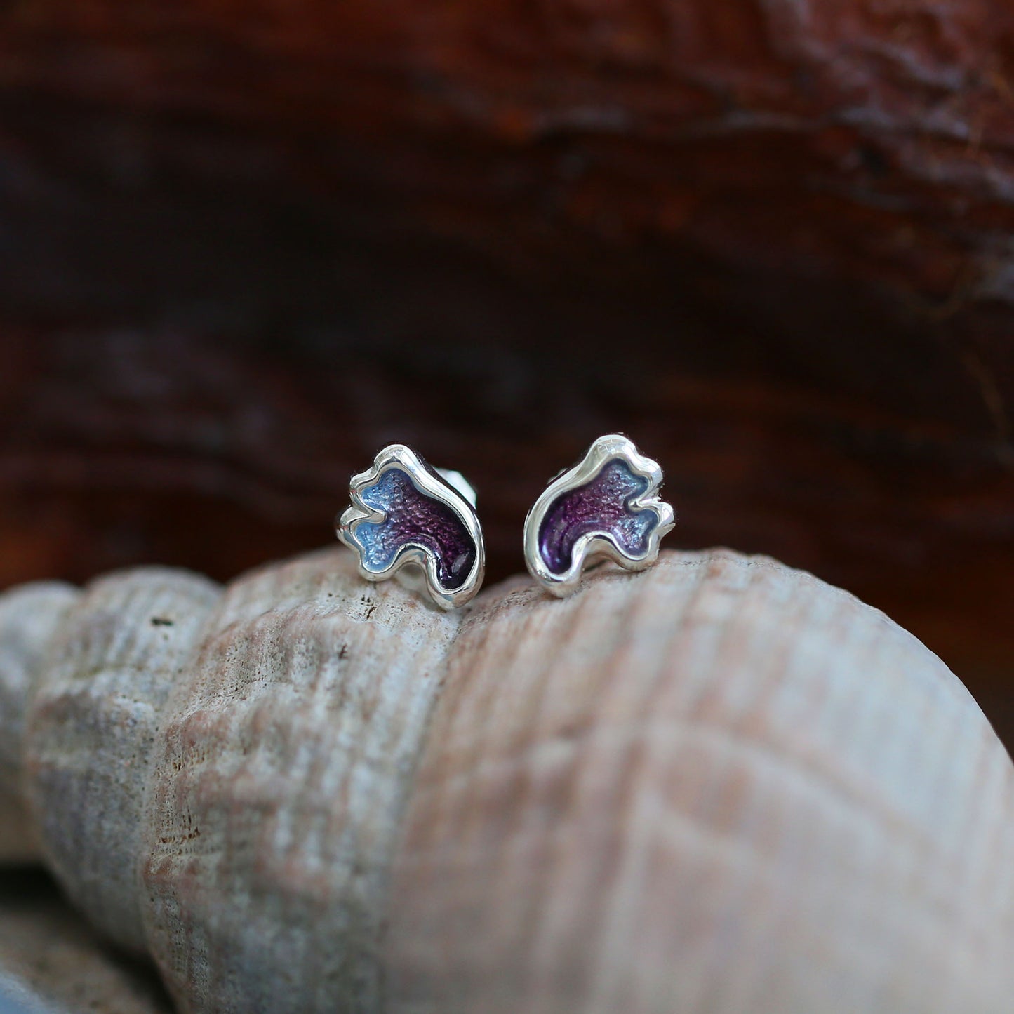 Sheila Fleet: Sea Moss Petite Stud Earrings