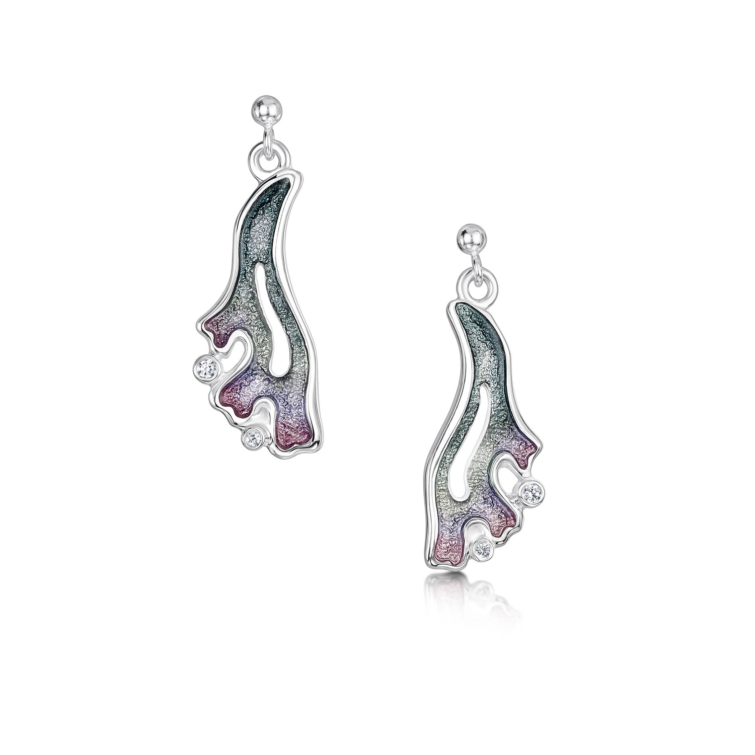 Sheila Fleet: Sea Moss Cubic Zirconia Drop Earrings