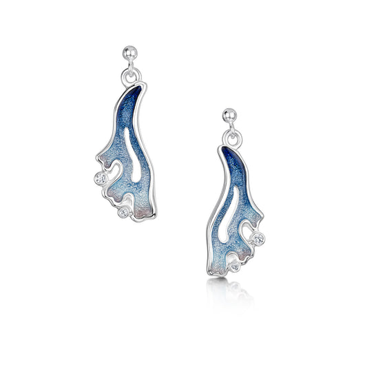 Shela Fleet: Sea Moss Cubic Zirconia Drop Earringsi