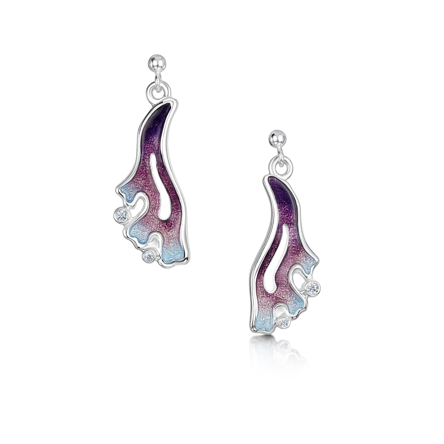 Sheila Fleet: Sea Moss Cubic Zirconia Drop Earrings