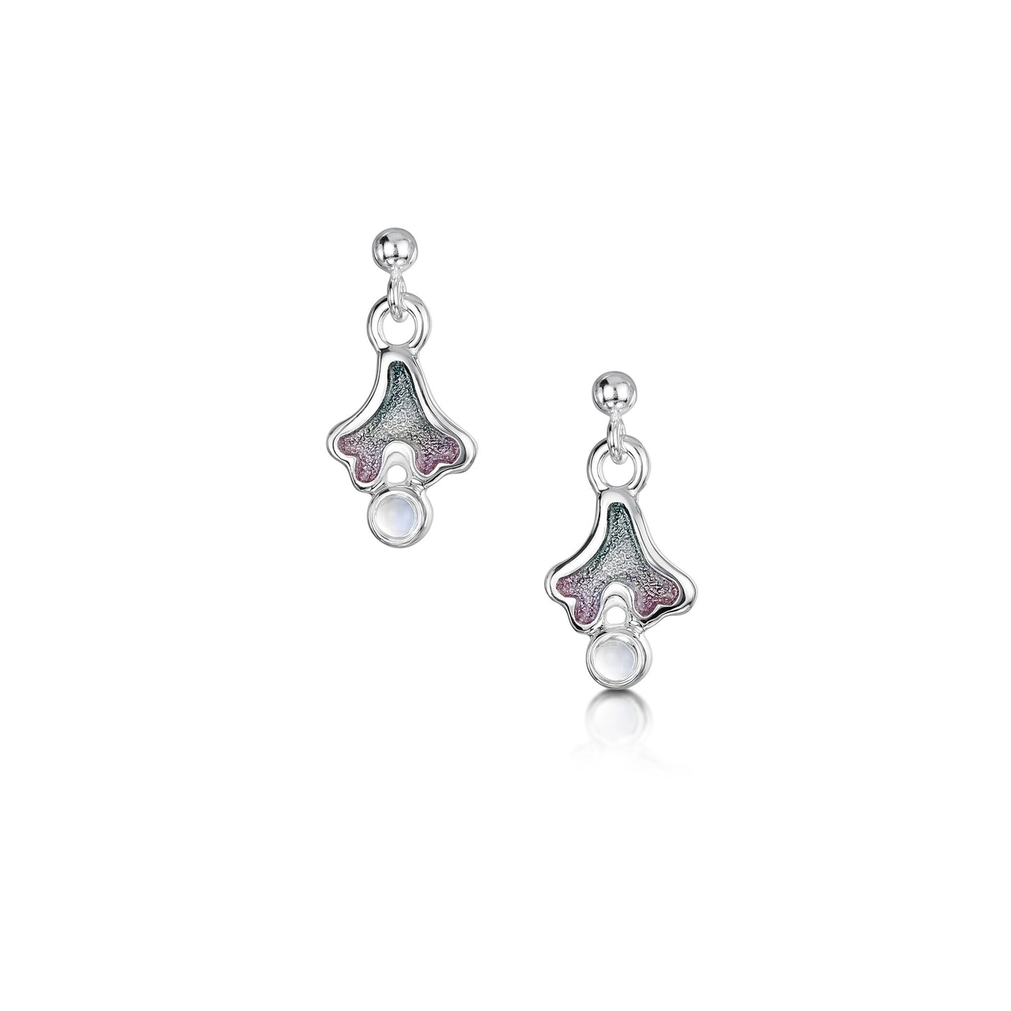 Sheila Fleet: Sea Moss Moonstone Small Drop Earrings