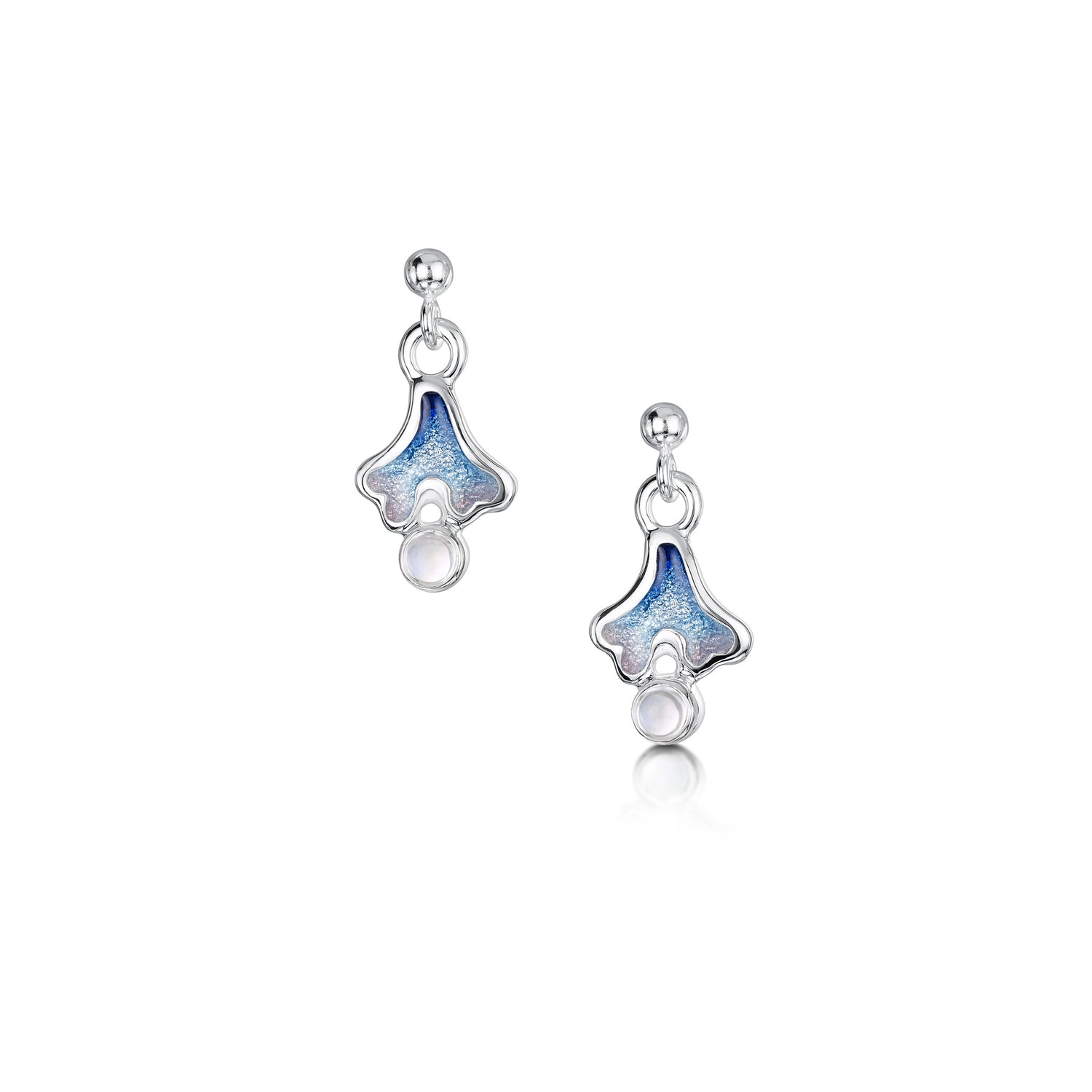 Sheila Fleet: Sea Moss Moonstone Small Drop Earrings