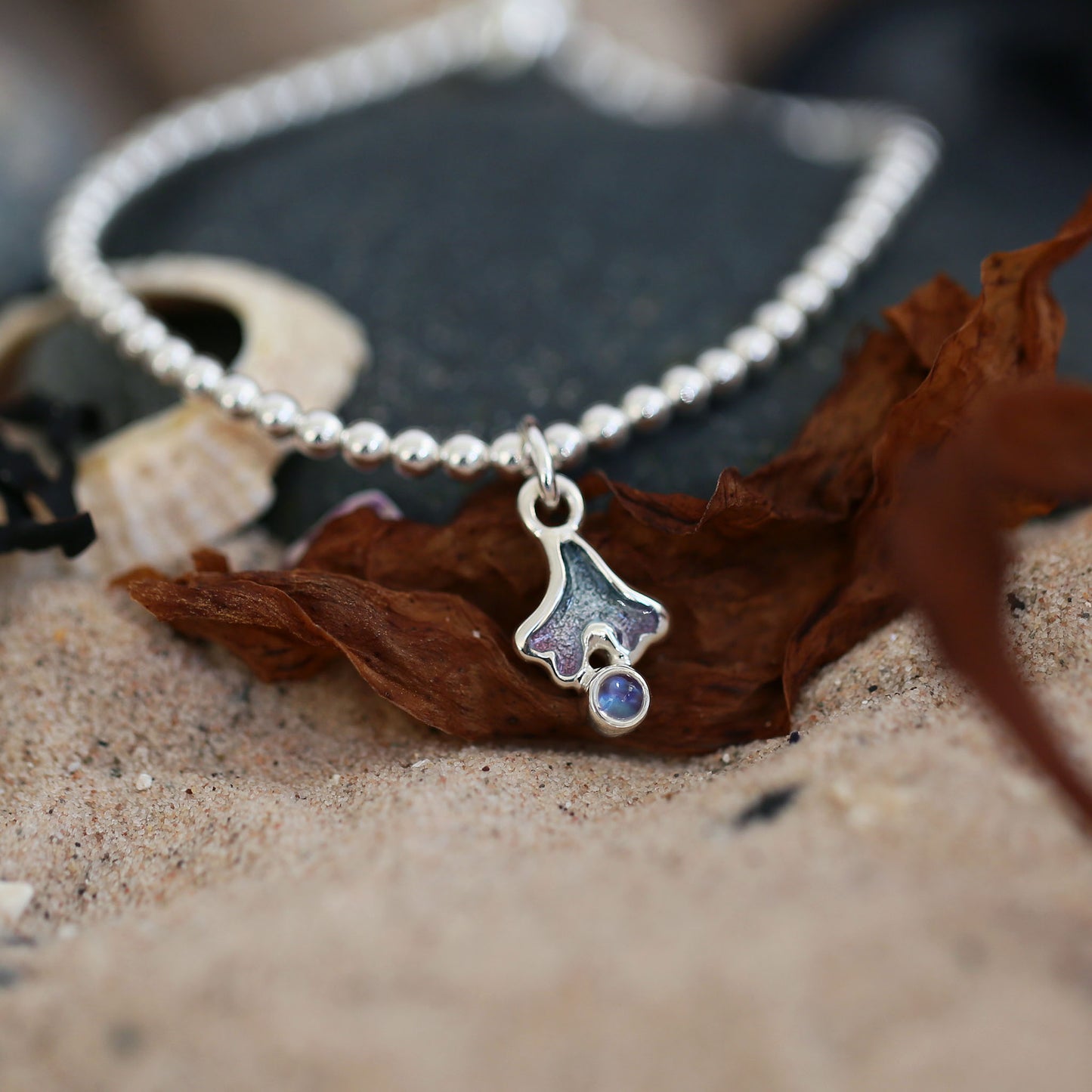 Sheila Fleet: Sea Moss Moonstone Stretch Bracelet