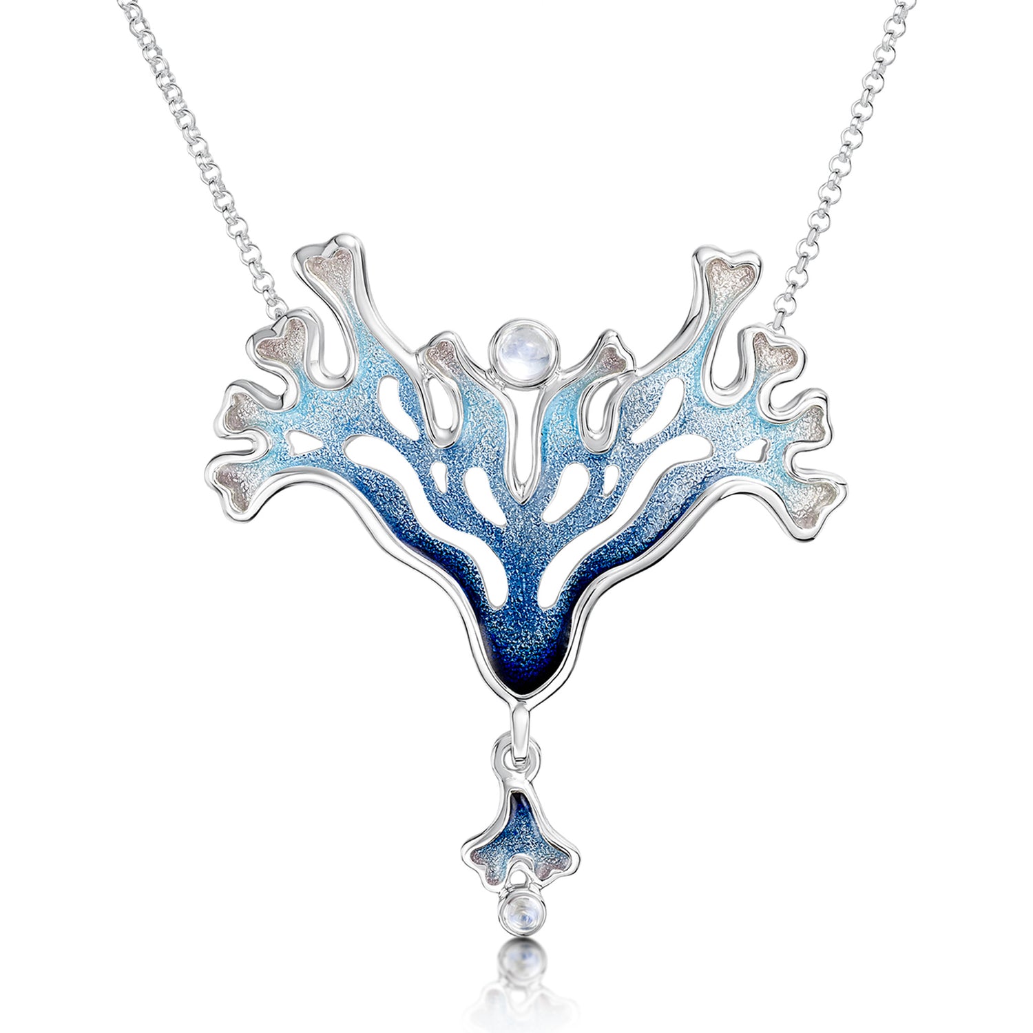 Sheila Fleet: Sea Moss Moonstone & CZ Pendant