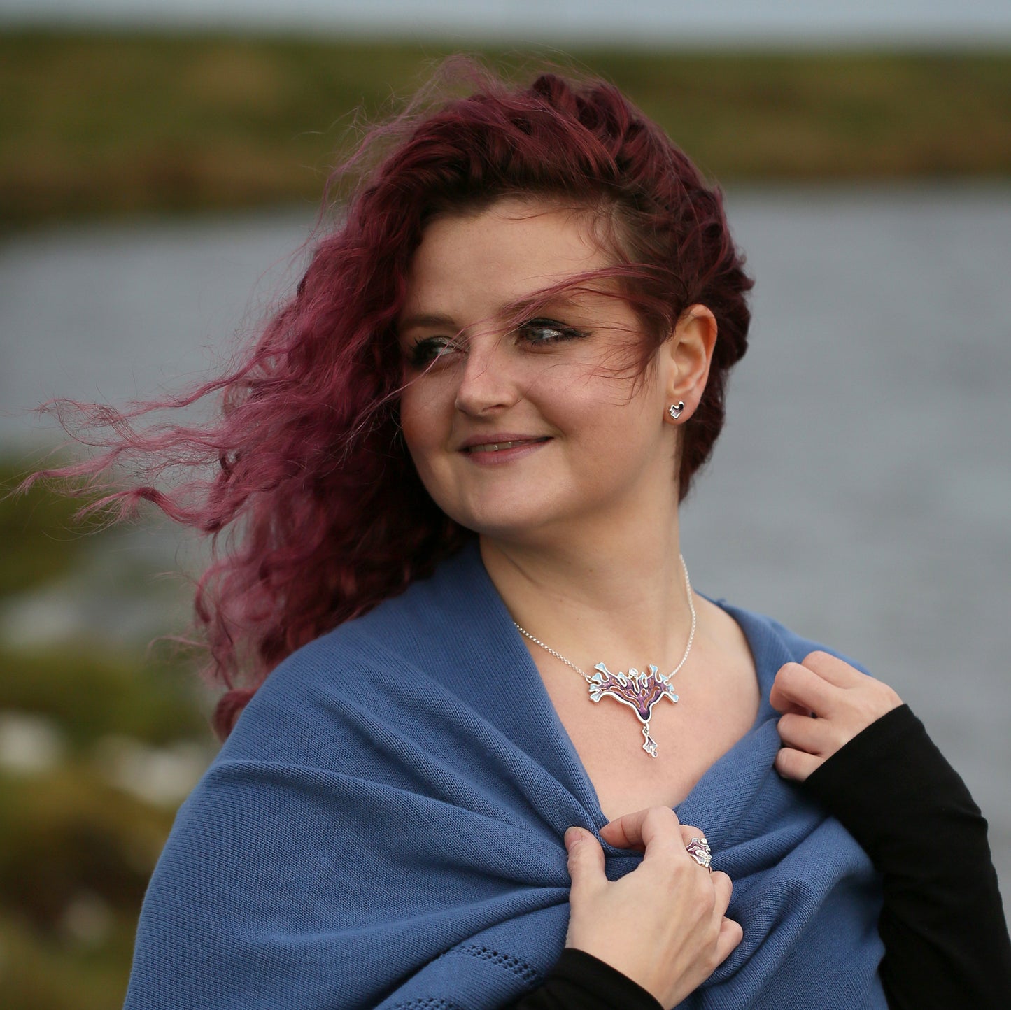 Sheila Fleet: Sea Moss Moonstone & CZ Pendant